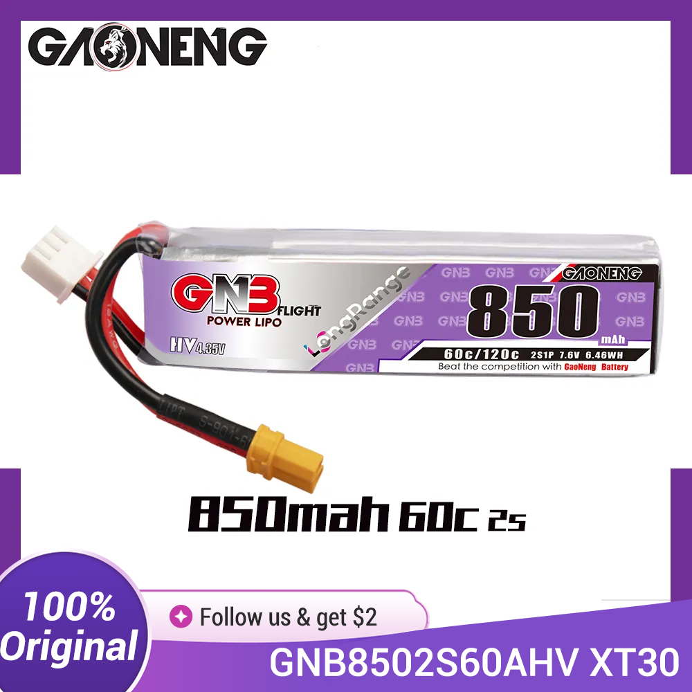 Drone Battery 3S - GAONENG GNB LiPo batería 850mAh 2S
