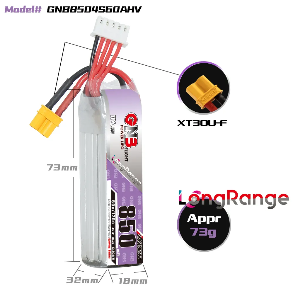 GAONENG GNB LiPo batería 850mA - Drone Battery 3S reseña y precio