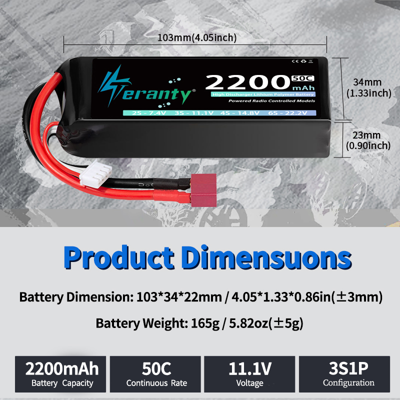 Batería Lipo TERANTY 3S 2200/2 - Drone Battery Connector reseña y precio