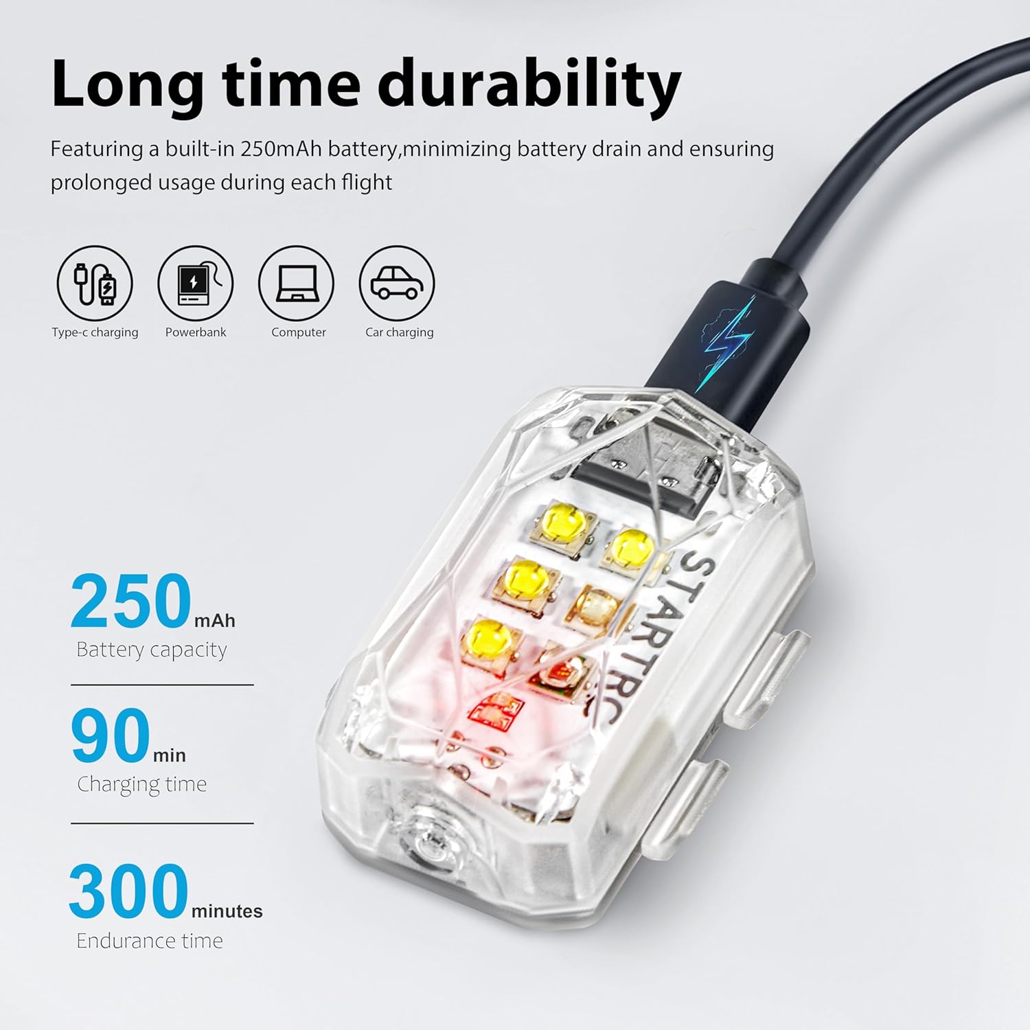 STARTRC Drone luz estroboscópi - Drone Battery Bag reseña y precio