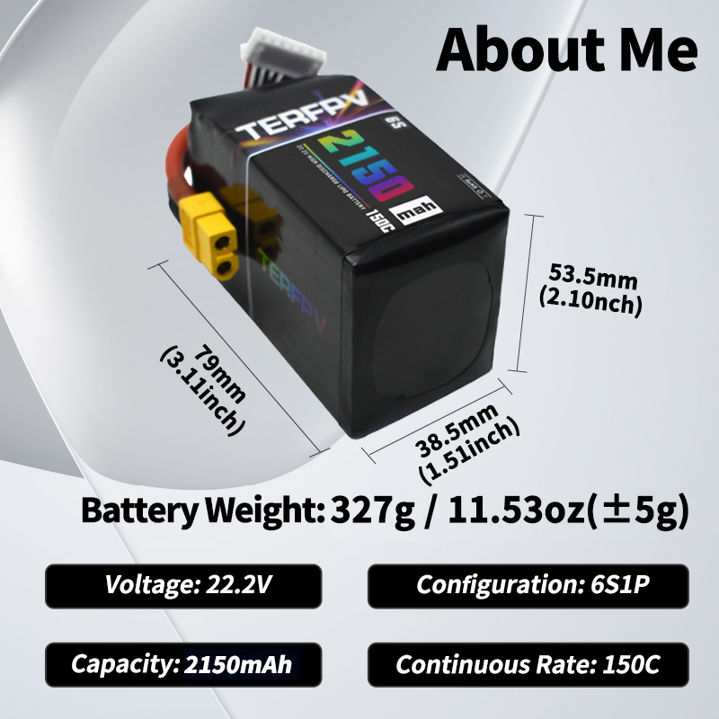 Batería Lipo TERFPV 6S 22.2V 1 - Drone Battery 6S reseña y precio