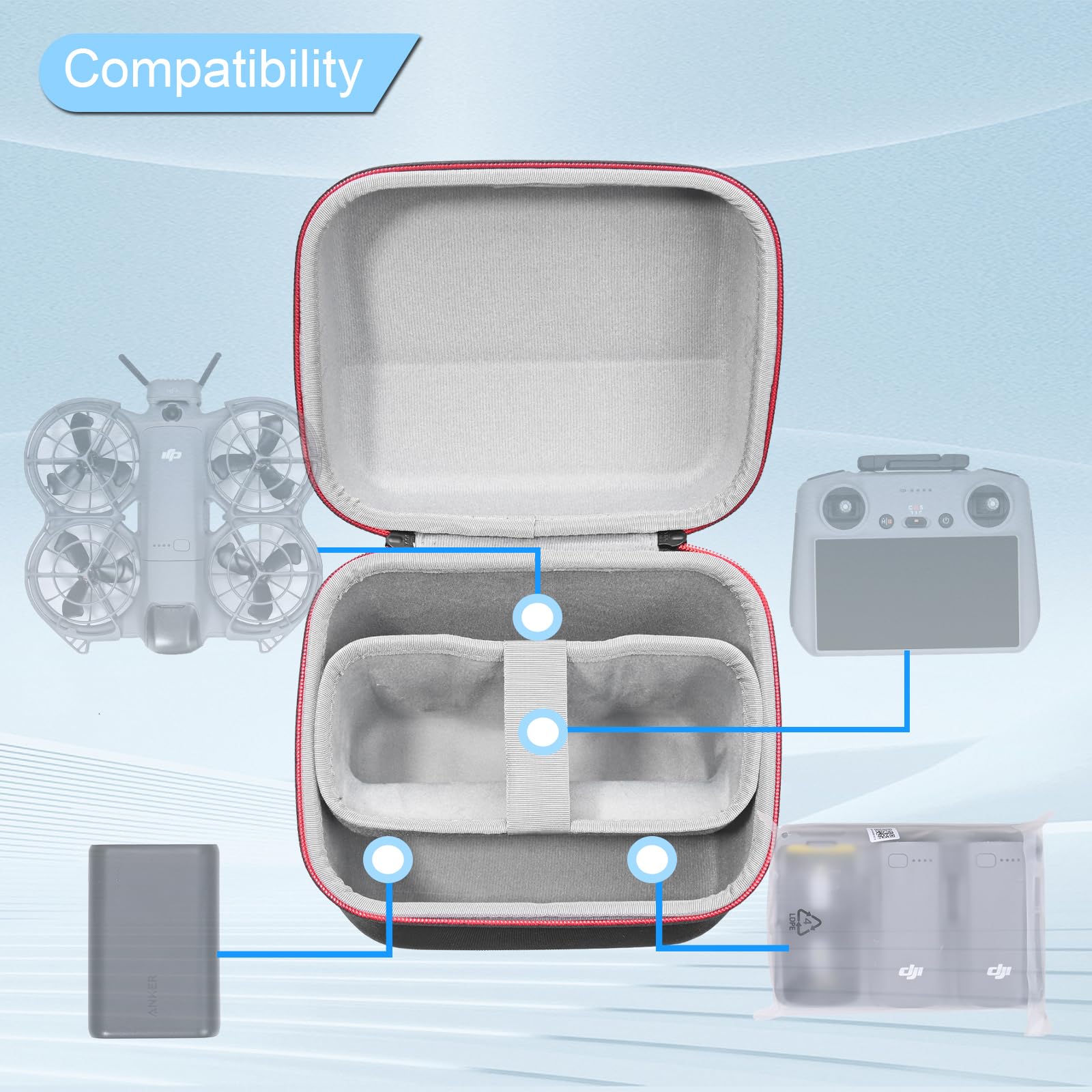 Estuche portátil para DJI Neo  - Drone Battery Bag reseña y precio